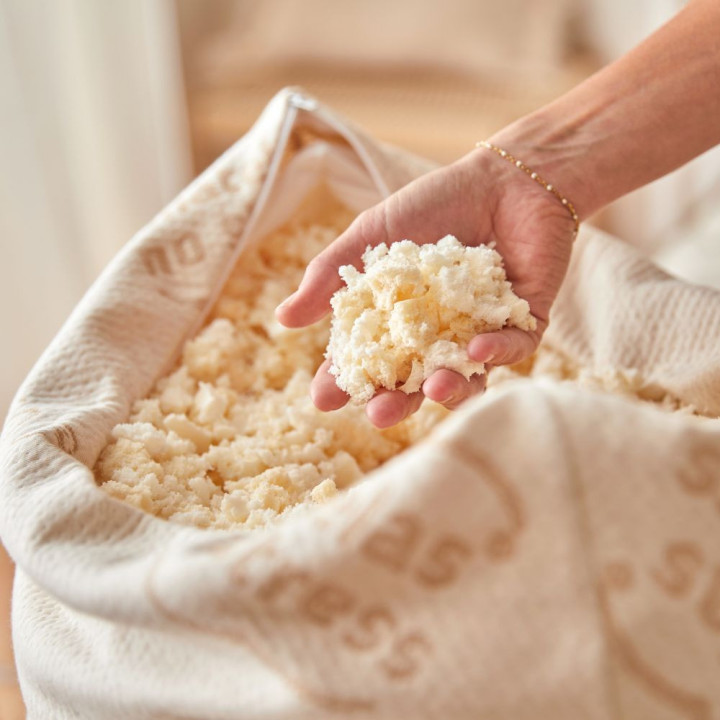 Oreiller Bio flocons de latex recyclé