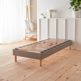 Sommier 90x200 Habillé coloris gris clair