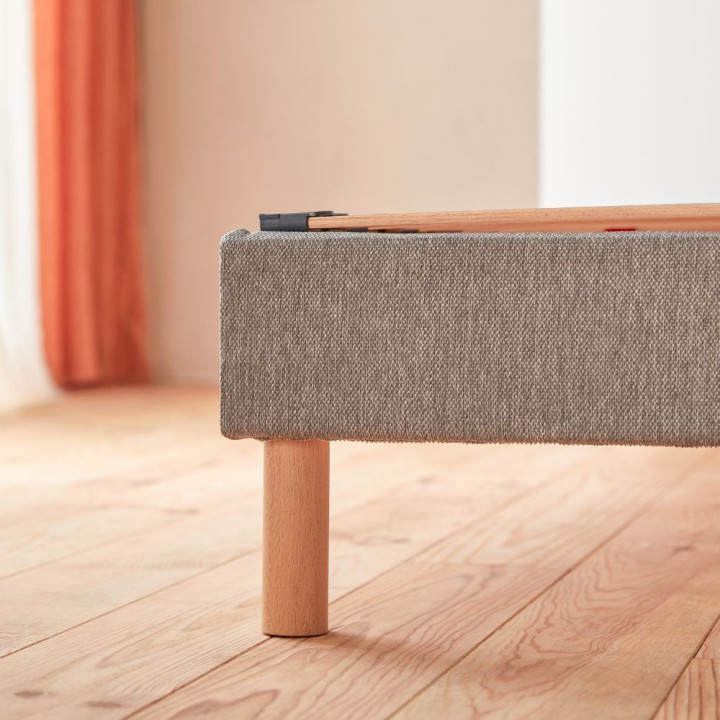 Sommier Habillé coloris gris clair 70X200