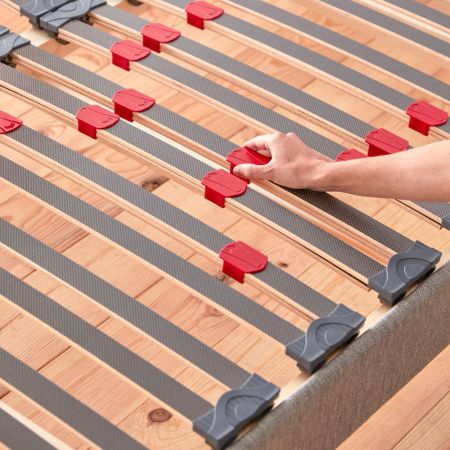 Sommier 90x200 Habillé coloris gris clair