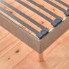 Sommiers duo 90+90x200 Habillé coloris GRIS CLAIR pour literie 180x200