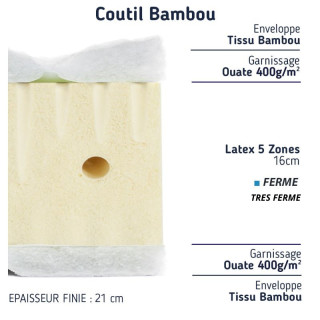 Matelas Latex King Size 200x220, soutien mixte : Ferme et Très Ferme