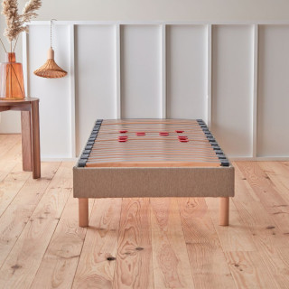 Notre sommier Habillé 90x200 coloris tissu LIN