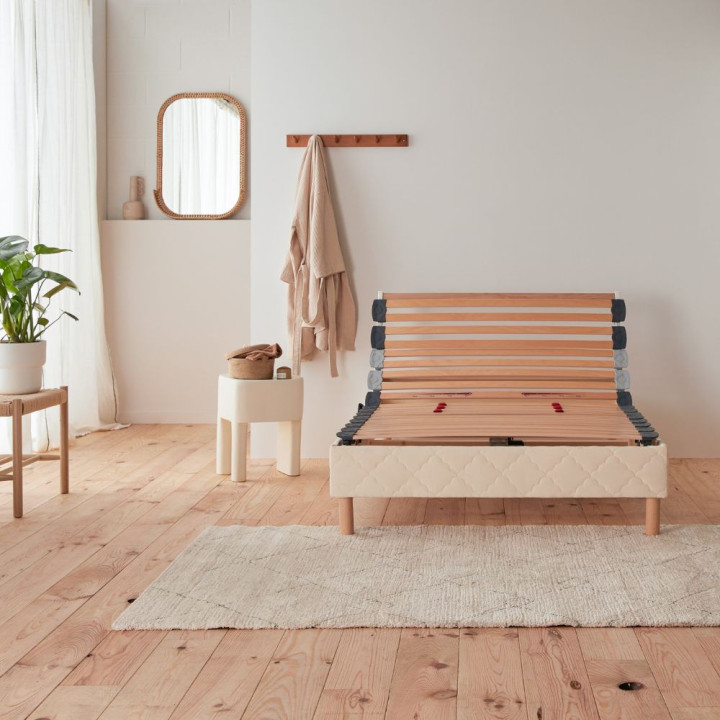 Sommier 90x210 Relaxation Electrique sur pieds