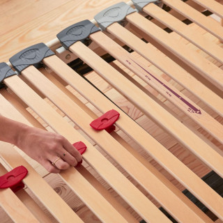 Sommiers 2x70x200 Relaxation Electrique Coloris Hêtre