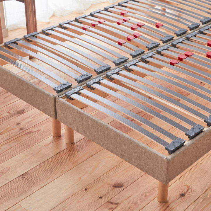 Sommier duo 70+70x210 (140x210) déco 4 coloris aux choix