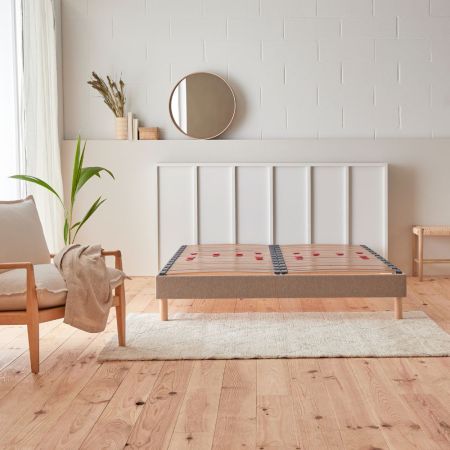Ensemble Matelas latex naturel Elégance + Sommier Antiglisse déco