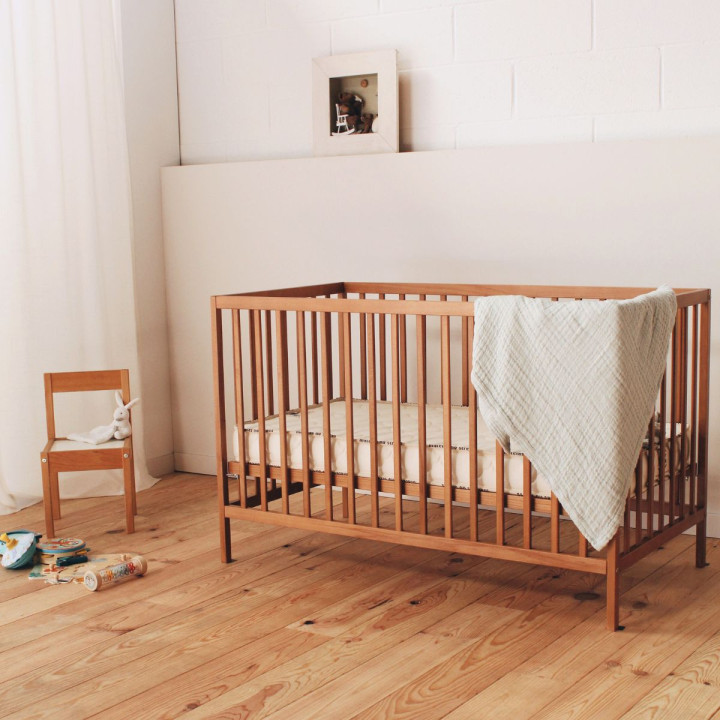 Matelas bébé climatisé mousse - bio coton