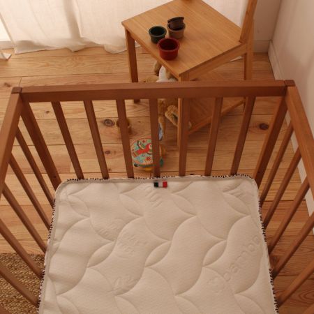 Matelas bébé coeur naturel 100% coco - bambou