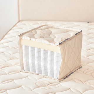 Coupe du matelas ressorts et latex naturel – Structure interne et couches de confort