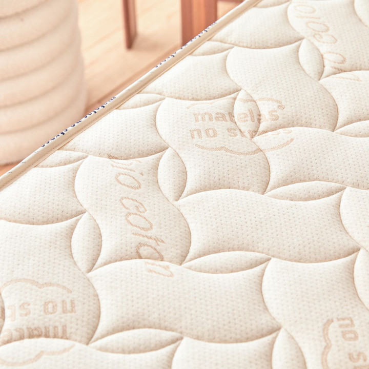 Tissu GOTS en coton biologique – Matelas latex naturel et ressorts certifiés