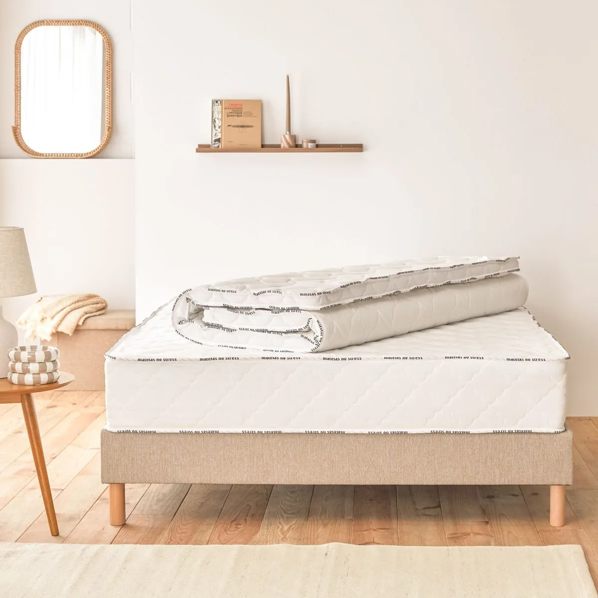 sur-matelas contre le mal au dos en mousse mémoire de forme