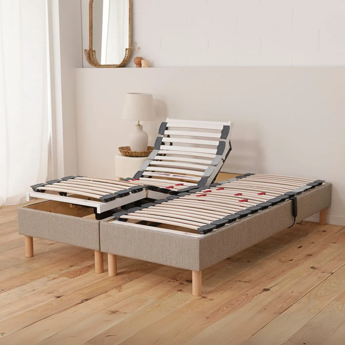 sommier relaxation tissu deco