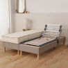 Sommier lit électrique, Relaxation et Déco tissu - 5 coloris