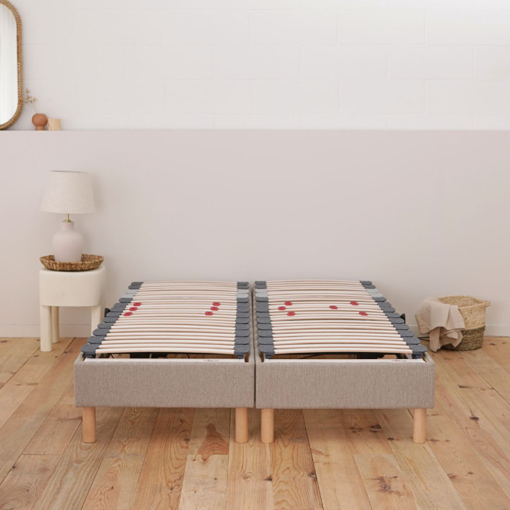 Sommier lit électrique, Relaxation et Déco tissu - 5 coloris