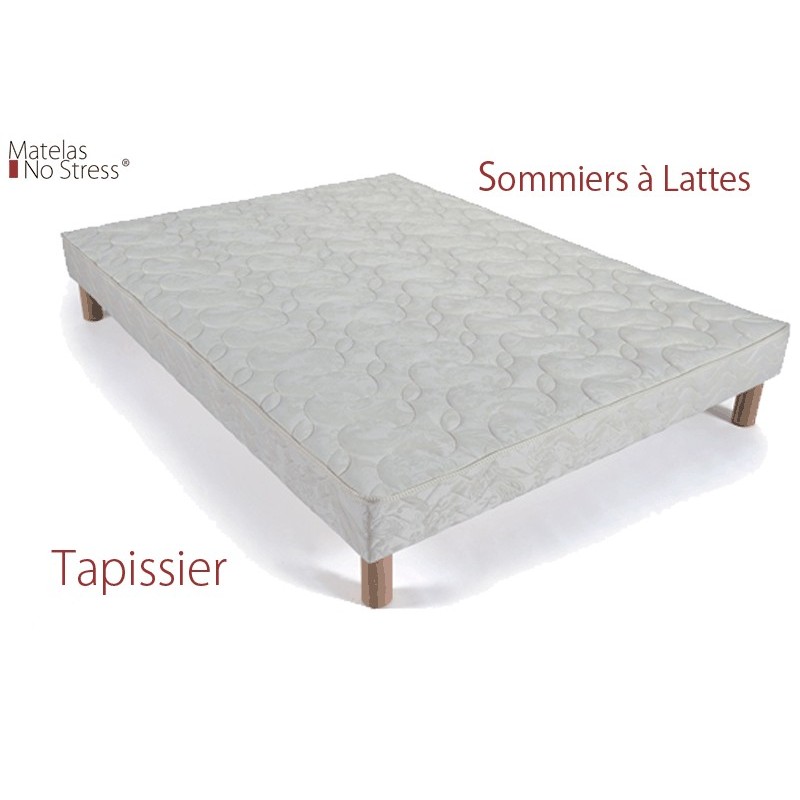 Sommier 104x180 Tapissier Lattes Fixes