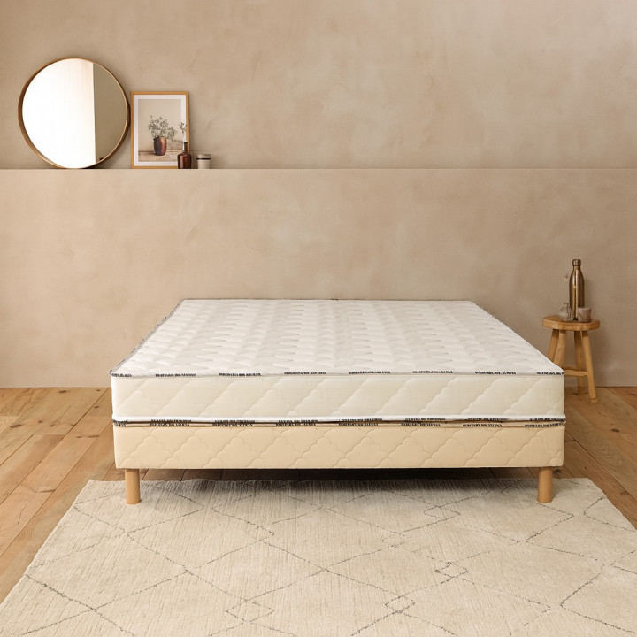 Matelas mousse 18 cmHR 50 demi corbeille Très ferme 80+80x190