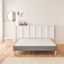 Sommier tapissier 140x190 gris foncé
