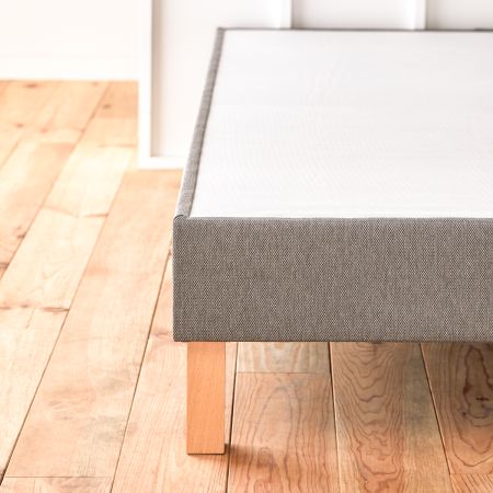 Sommier tapissier 90x200 gris foncé