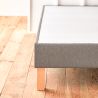 Sommier tapissier déco 160x200 gris foncé Sommier tapissier déco 160x200 gris foncé