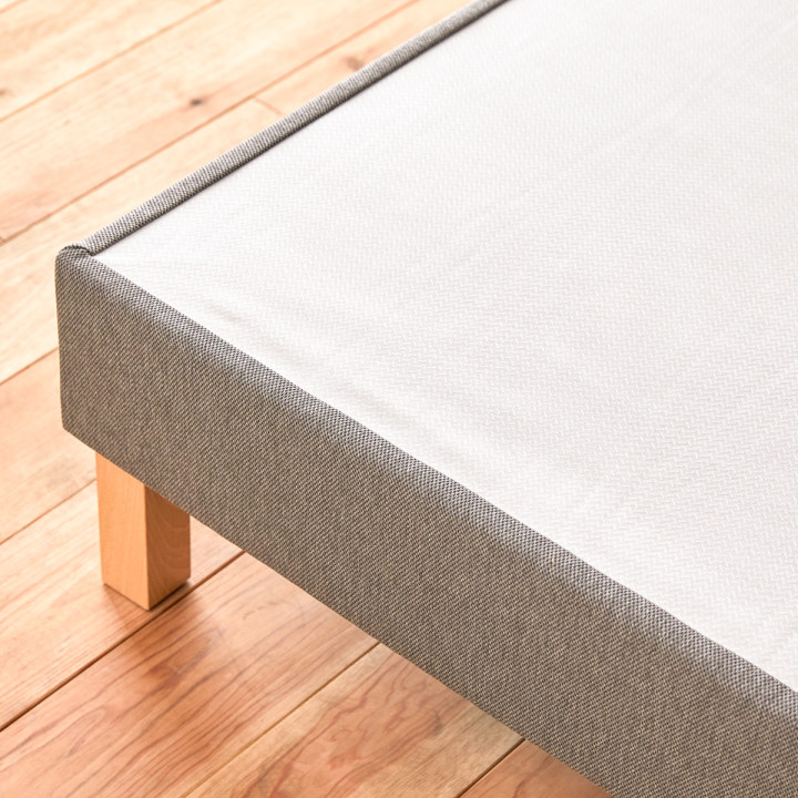 2 sommiers tapissier 2x80x200 lattes fixes déco gris foncé