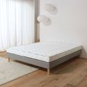 Sommier 110x200 tapissier déco gris clair