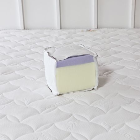 Matelas ergonomique 80x200 bambou avec mousse mémoire de forme et soutien ferme