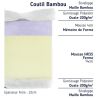 Confort ergonomique du matelas bambou 90x190 avec mousse à mémoire de forme Confort ergonomique du matelas bambou 90x190 avec mousse à mémoire de forme
