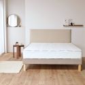 Matelas grand format 200x220, combinaison latex et mousse visco, soutien très ferme