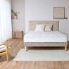 Lit 200x200 avec matelas en latex et mousse mémoire pour un sommeil réparateur