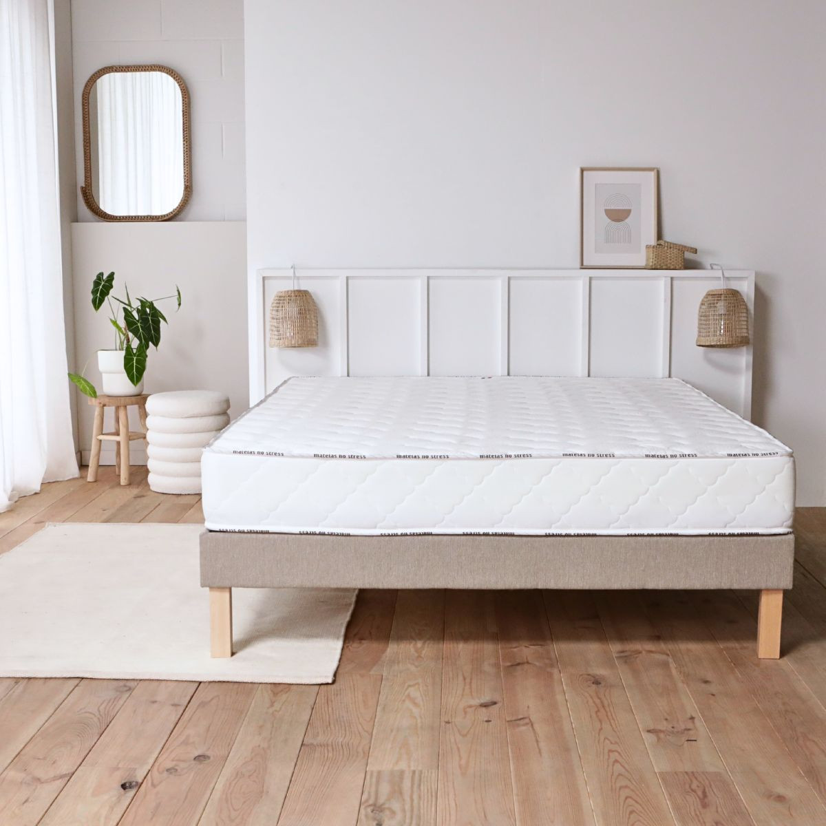 Literie Julien Matelas Face été Face Hiver Mémoire de Forme 60 Kg/m3 160x200 x 21 cm Ferme - Spécial Sommier Electrique - Déhoussable Housse Lavable - 7 Zones de Confort