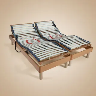 Sommier électrique relaxation déco - Coloris Hêtre