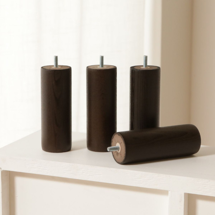 Pied de Lit Standard, Ronds en bois x4