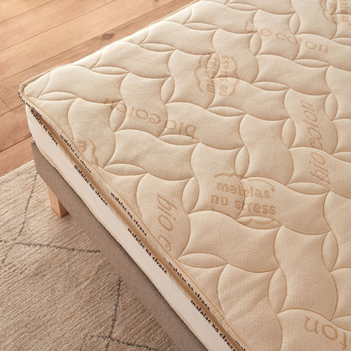 surmatelas laine Coutil en maille stretch coton bio certifié GOTS