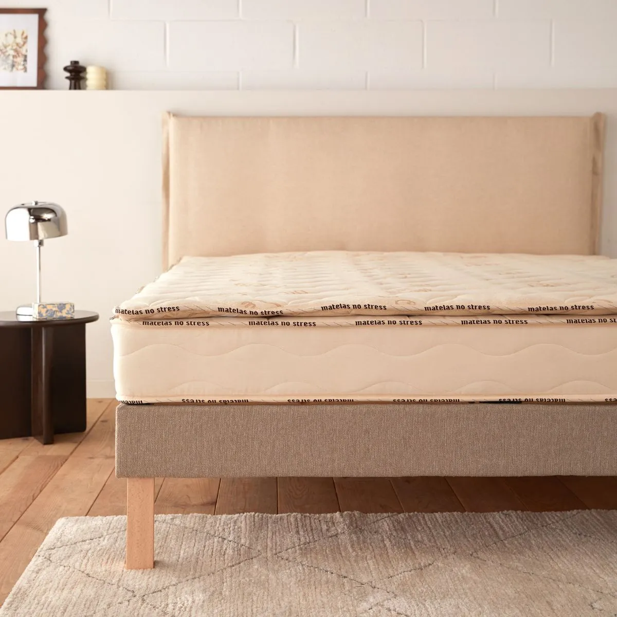 Surmatelas en laine et coton bio GOTS 4 cm