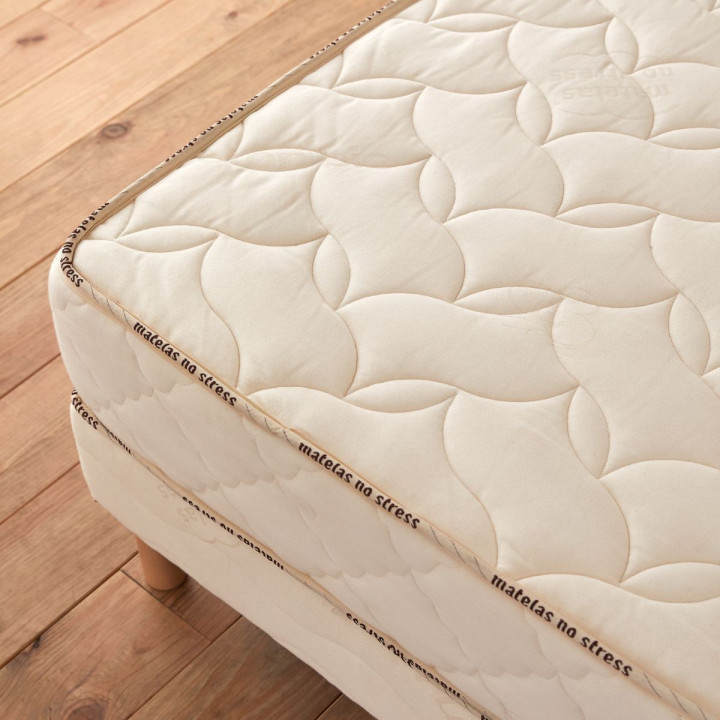 Matelas 5 zones de confort pour soutien ciblé du corps avec coutil coton bio
