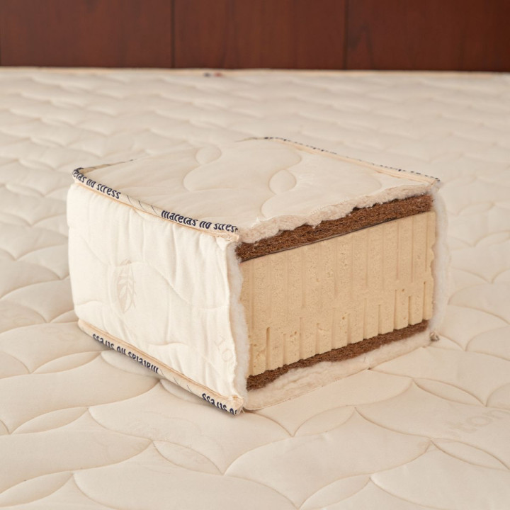 Ame en latex 100% naturel 80kg et 2 couches de fibres de coco