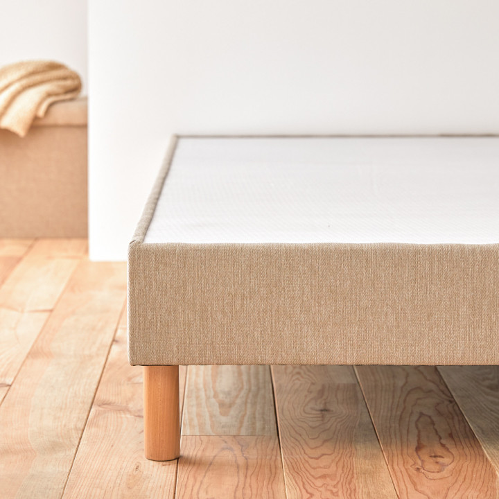 Sommier tapissier tissu déco lattes passive