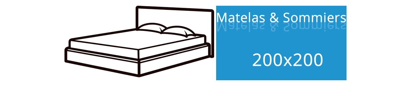 Matelas 200x200 et Sommier 200x200