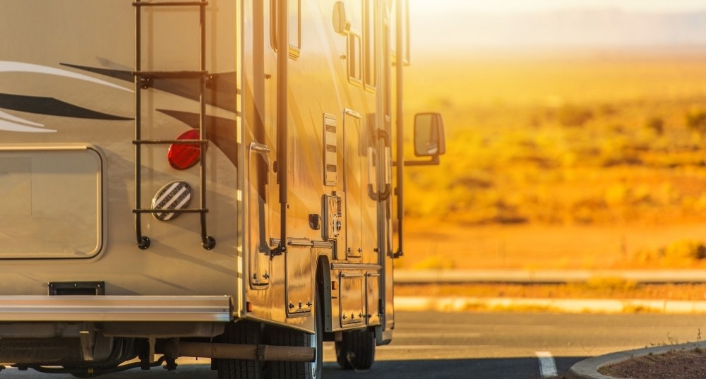Bannière sur le thème du camping-car