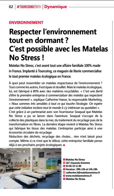 matelas ecologique presse