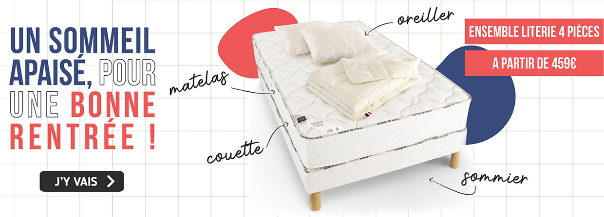 literie matelas sommier promo étudiant