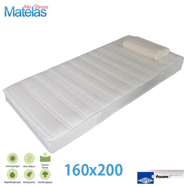 matelas hotel en 160x200 mousse pas cher