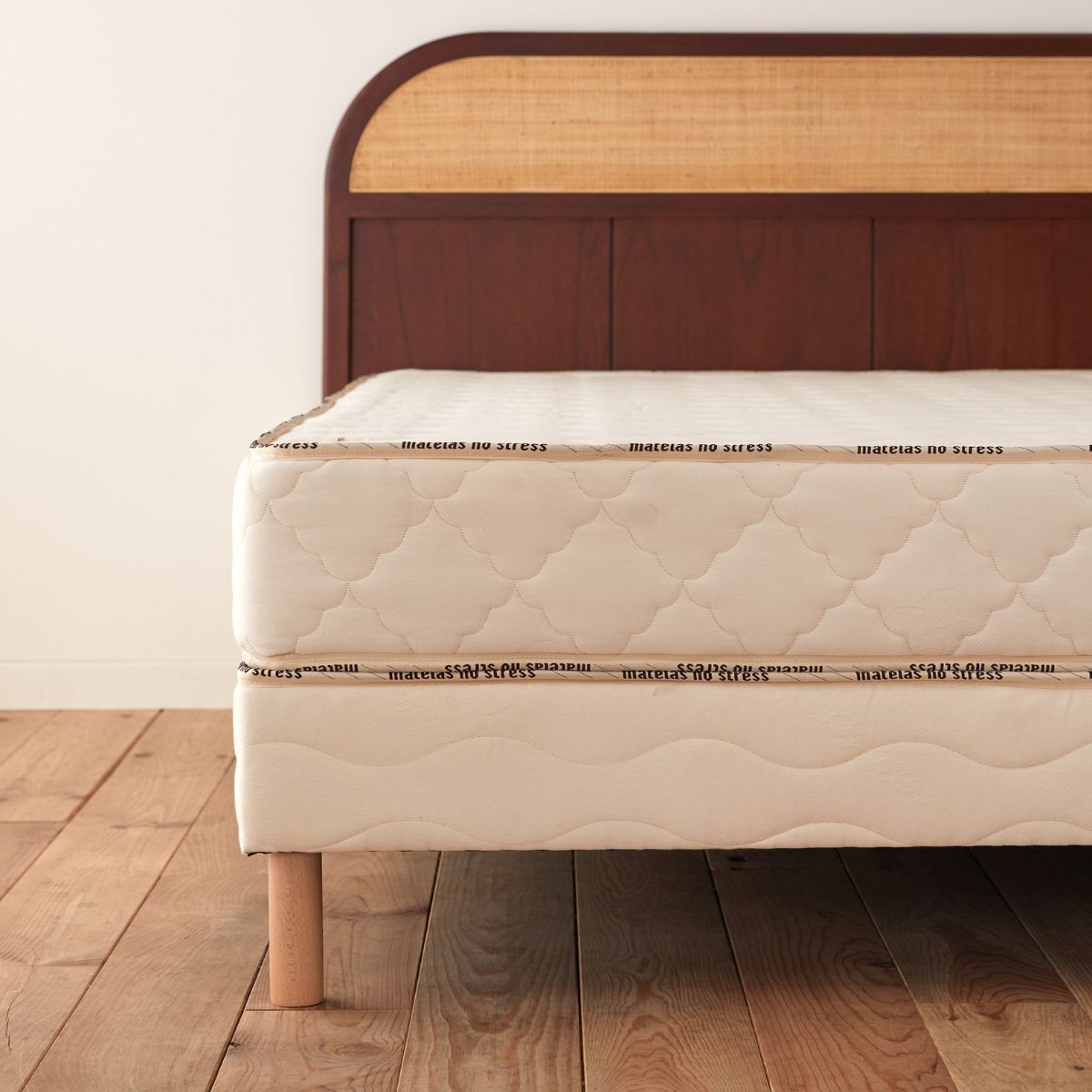 Pack matelas latex coco et sommier renforcé haut de gamme